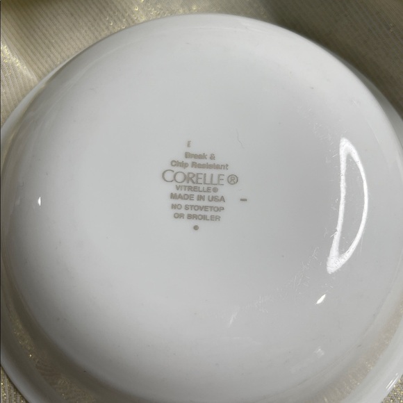 Corell Livingware Collection Bowls Hunter Green Double Ring Trim Vitrelle Set 7 - Picture 6 of 6